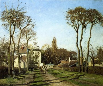  camille - entrance to the village of voisins yvelines 1872 Camille Pissarro scenery